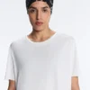 T-shirt a maniche corte in misto modal con orlo posteriore arrotondato