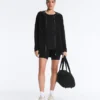 T-shirt a maniche corte in misto modal con orlo posteriore arrotondato