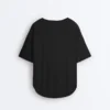 T-shirt a maniche corte in misto modal con orlo posteriore arrotondato