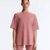 T-shirt a maniche corte lunga in misto cotone