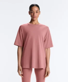 T-shirt a maniche corte lunga in misto cotone