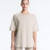 T-shirt a maniche corte lunga in misto cotone