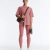 T-shirt a maniche corte lunga in misto cotone