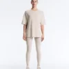T-shirt a maniche corte lunga in misto cotone