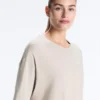 T-shirt a maniche corte lunga in misto cotone