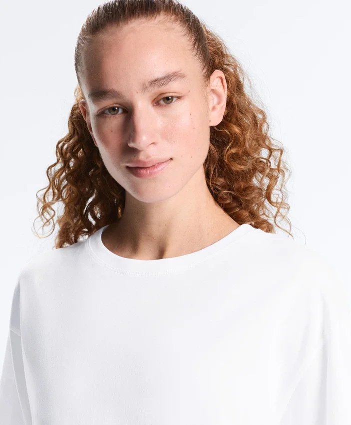 T-shirt a maniche corte lunga in misto cotone T-shirt a maniche corte lunga in misto cotone
