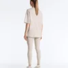 T-shirt a maniche corte lunga in misto cotone