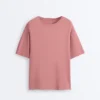 T-shirt a maniche corte lunga in misto cotone