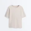 T-shirt a maniche corte lunga in misto cotone