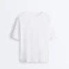 T-shirt a maniche corte lunga in misto cotone T-shirt a maniche corte lunga in misto cotone