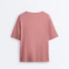 T-shirt a maniche corte lunga in misto cotone