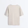 T-shirt a maniche corte lunga in misto cotone
