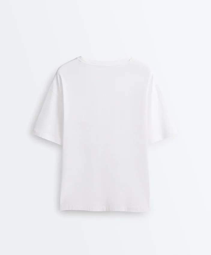 T-shirt a maniche corte lunga in misto cotone T-shirt a maniche corte lunga in misto cotone