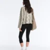 T-shirt a maniche lunghe in misto cotone a righe dal taglio morbido
