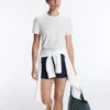 T-shirt a righe in misto cotone, vestibilità regolare T-shirt a righe in misto cotone, vestibilità regolare