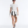 T-shirt a righe in misto cotone, vestibilità regolare T-shirt a righe in misto cotone, vestibilità regolare