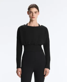 T-shirt aderente in misto cotone