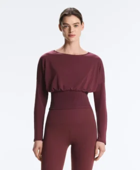 T-shirt aderente in misto cotone