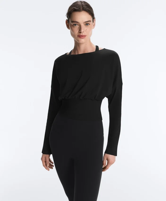 T-shirt aderente in misto cotone T-shirt aderente in misto cotone