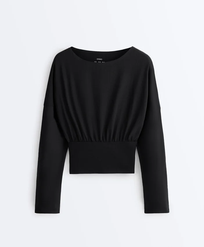 T-shirt aderente in misto cotone T-shirt aderente in misto cotone