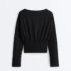 T-shirt aderente in misto cotone T-shirt aderente in misto cotone