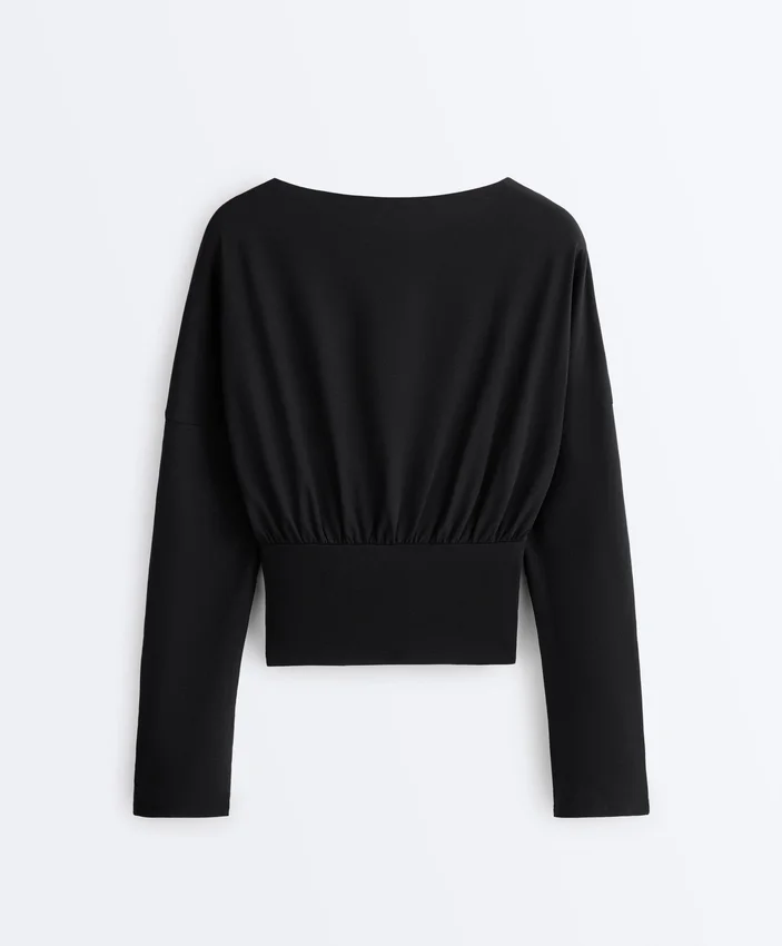 T-shirt aderente in misto cotone T-shirt aderente in misto cotone