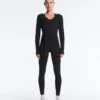 T-shirt avvolgente in misto cotone a costine T-shirt avvolgente in misto cotone a costine