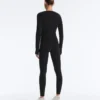 T-shirt avvolgente in misto cotone a costine T-shirt avvolgente in misto cotone a costine
