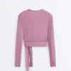 T-shirt avvolgente in misto Lyocell T-shirt avvolgente in misto Lyocell