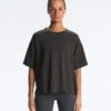 T-shirt boxy a maniche corte in misto cotone T-shirt boxy a maniche corte in misto cotone