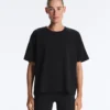T-shirt boxy a maniche corte in misto cotone T-shirt boxy a maniche corte in misto cotone