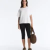 T-shirt boxy a maniche corte in misto cotone T-shirt boxy a maniche corte in misto cotone