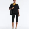 T-shirt boxy a maniche corte in misto cotone T-shirt boxy a maniche corte in misto cotone