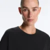 T-shirt boxy a maniche corte in misto cotone T-shirt boxy a maniche corte in misto cotone