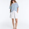 T-shirt boxy a maniche corte in misto cotone T-shirt boxy a maniche corte in misto cotone