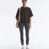 T-shirt boxy a maniche corte in misto cotone T-shirt boxy a maniche corte in misto cotone