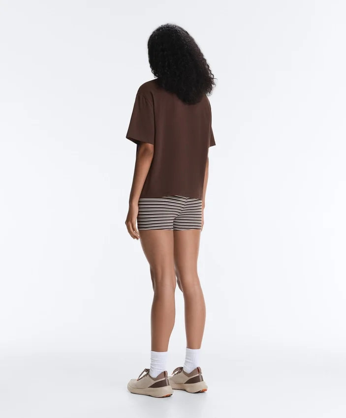 T-shirt boxy a maniche corte in misto cotone T-shirt boxy a maniche corte in misto cotone