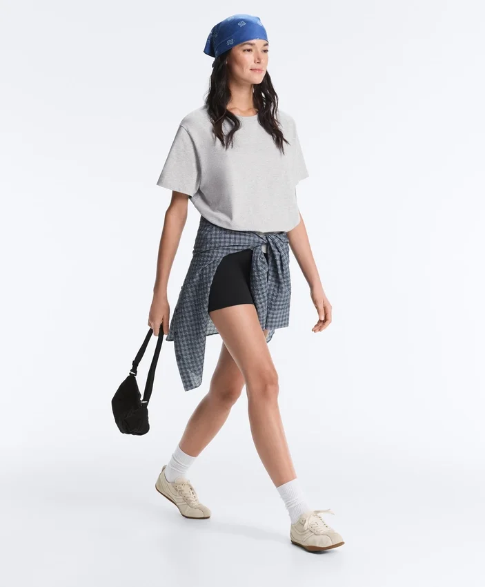 T-shirt boxy a maniche corte in misto cotone T-shirt boxy a maniche corte in misto cotone