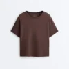 T-shirt boxy a maniche corte in misto cotone T-shirt boxy a maniche corte in misto cotone