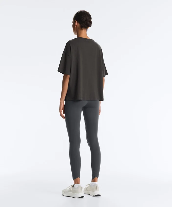 T-shirt boxy a maniche corte in misto cotone T-shirt boxy a maniche corte in misto cotone