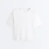T-shirt boxy a maniche corte in misto cotone T-shirt boxy a maniche corte in misto cotone