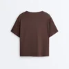 T-shirt boxy a maniche corte in misto cotone T-shirt boxy a maniche corte in misto cotone