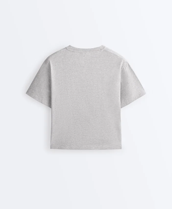 T-shirt boxy a maniche corte in misto cotone T-shirt boxy a maniche corte in misto cotone