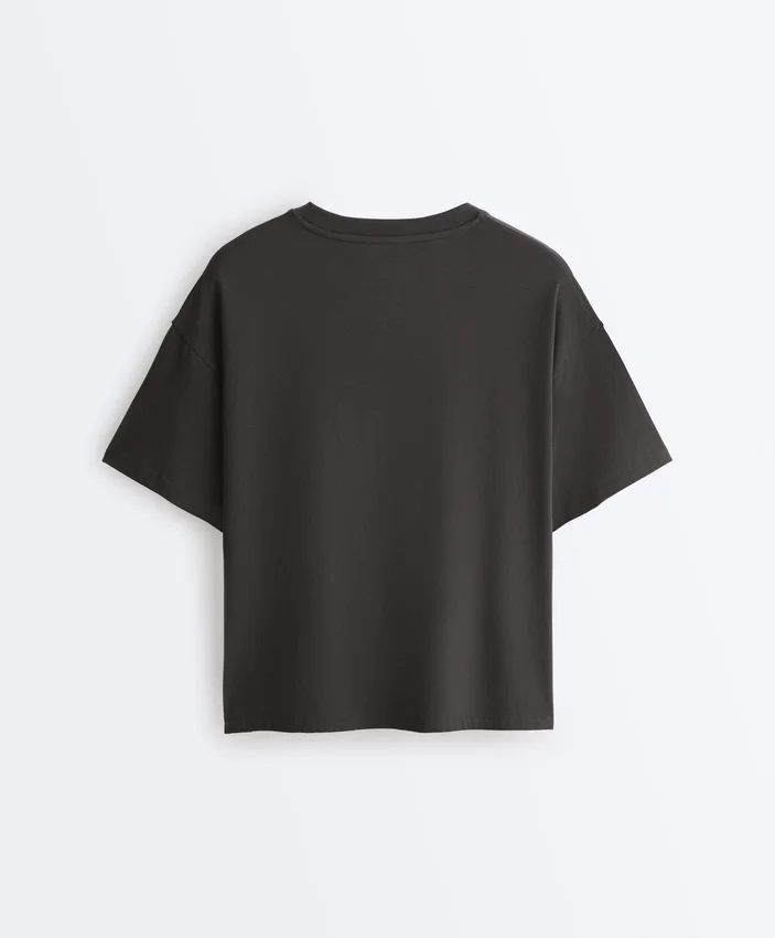 T-shirt boxy a maniche corte in misto cotone T-shirt boxy a maniche corte in misto cotone