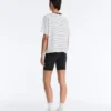 T-shirt boxy a maniche corte in misto cotone a righe T-shirt boxy a maniche corte in misto cotone a righe
