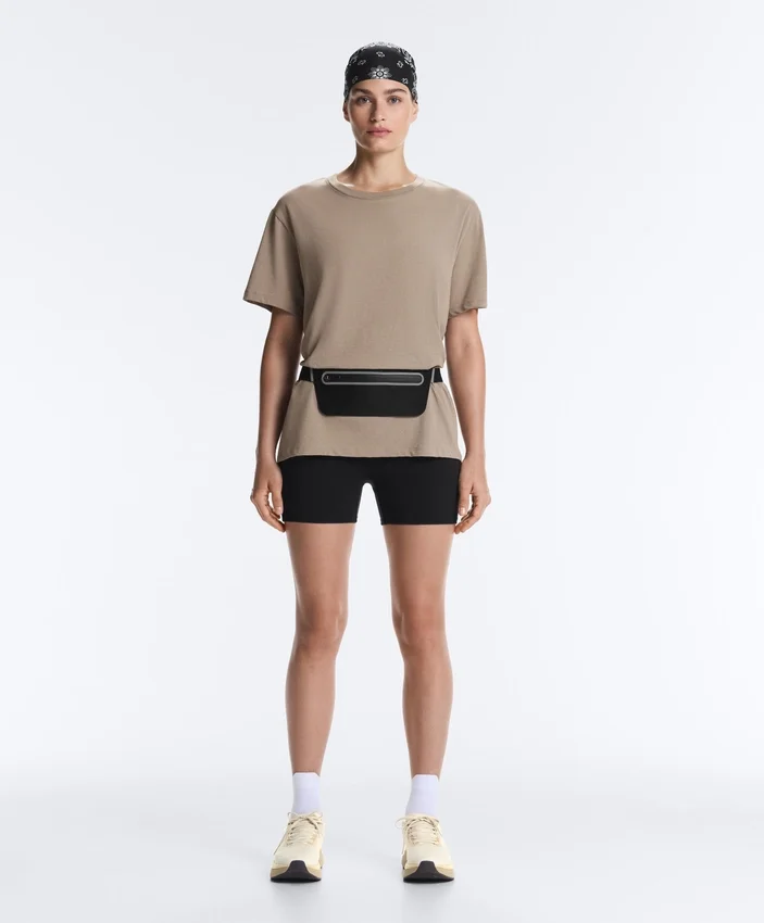 T-shirt boxy a maniche corte in misto cotone con slogan T-shirt boxy a maniche corte in misto cotone con slogan