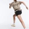 T-shirt boxy a maniche corte in misto cotone con slogan T-shirt boxy a maniche corte in misto cotone con slogan