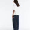 T-shirt boxy a maniche corte in misto cotone con slogan T-shirt boxy a maniche corte in misto cotone con slogan
