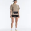 T-shirt boxy a maniche corte in misto cotone con slogan T-shirt boxy a maniche corte in misto cotone con slogan