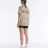 T-shirt boxy a maniche corte in misto cotone con slogan T-shirt boxy a maniche corte in misto cotone con slogan